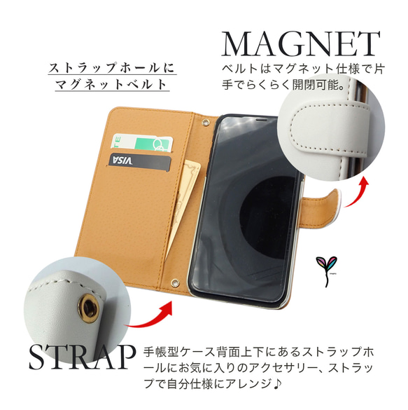 北欧風 花柄 大人可愛い ブックタイプ スマホケース 手帳型 iPhone android flower_282        Ω 人気・おすすめ｜省スペース設計・旅行向けにおすすめ お得商品 プライバシー配送 国内発送・安心販売体制