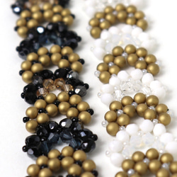 ◇ キット ガラスビーズとパールのブレスレット 選べる2色 ビーズキット アクセサリー制作キット ハンドメイド 大人 5枚目の画像