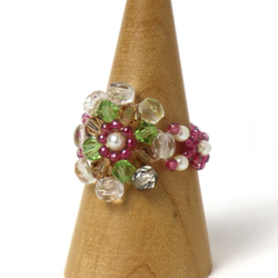 ◇ キット 透明感のあるフラットリング ビーズキット アクセサリー制作キット ハンドメイド 大人 てづくり 3枚目の画像