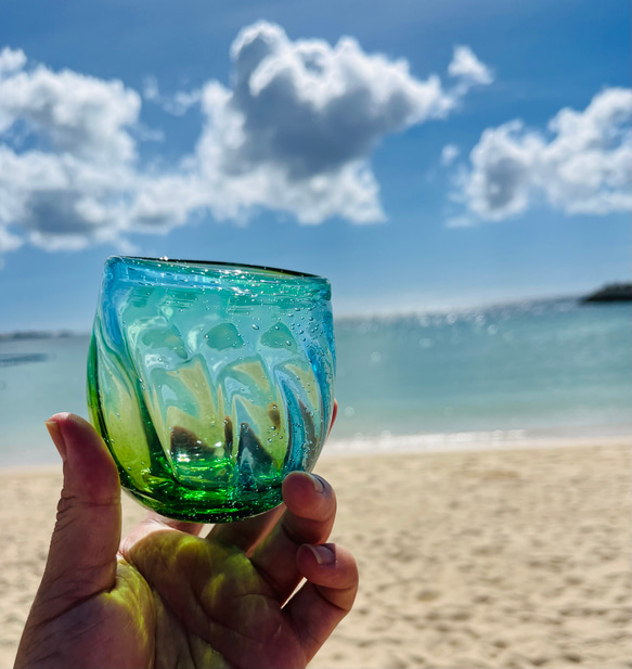 美ら海たるグラス（エメラルドグリーン） 1枚目の画像