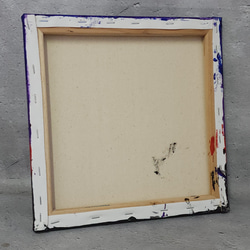 ひろ・あおき　作　「盤030」　アクリル/キャンバス　S3　27.3x27.3cm　抽象絵画　現代アート　スクエア 17枚目の画像