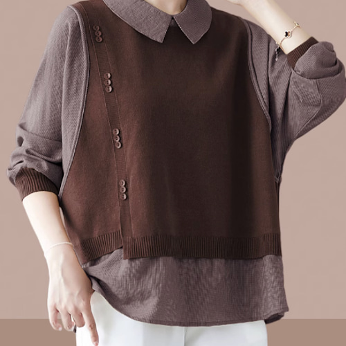 【後払い手数料無料】 ブラウスの長袖亜麻秋服の上着はゆったりとしています サロペット・オーバーオール・オールインワン