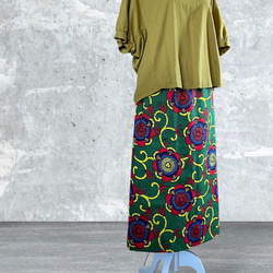アフリカ布　タイトスカート　ロングスカート　アフリカン 1枚目の画像