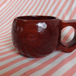 紫檀の一木彫りコーヒーカップ. 6枚目の画像