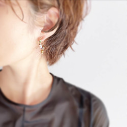 changing hoop earring フープ　カラフル　ゴールド　イヤリング　タッセル　リング　イヤーカフ 5枚目の画像