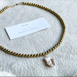 14kgf*gold Grainy necklace* 4枚目の画像