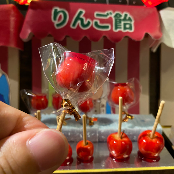 手作り「ハウス工作キット」 縁日屋台「リンゴ飴」/ドールハウス