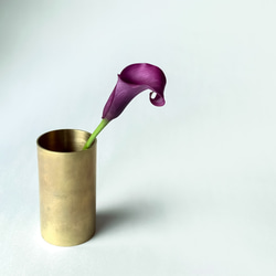 【受注製作】ミニマルホルダー＜サークル-H100＞/真鍮　ペン立て　花瓶　カトラリースタンド 4枚目の画像