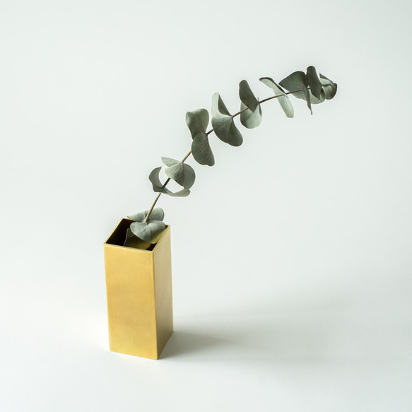 【受注製作】ミニマルホルダー＜スクエア-H100＞ / 真鍮　ペン立て　花瓶　カトラリースタンド 3枚目の画像