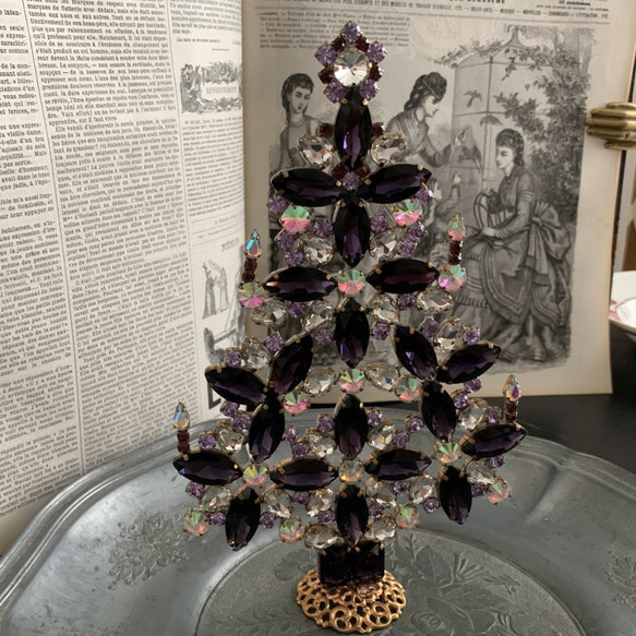 チェコガラスのクリスマスツリー♪flower*violet 3枚目の画像