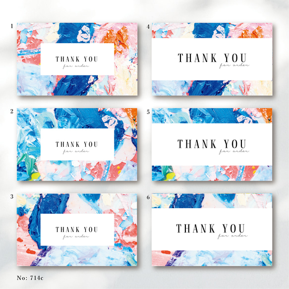 ショップカード アクセサリー台紙 サンキューカード 名刺 No.14