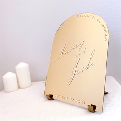 アンティークなお店 おしゃれなウェルカムボード 壁掛け看板 Ver.1 鏡