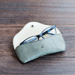 上質なメガネケース　プエブロ グリージオ 2枚目の画像