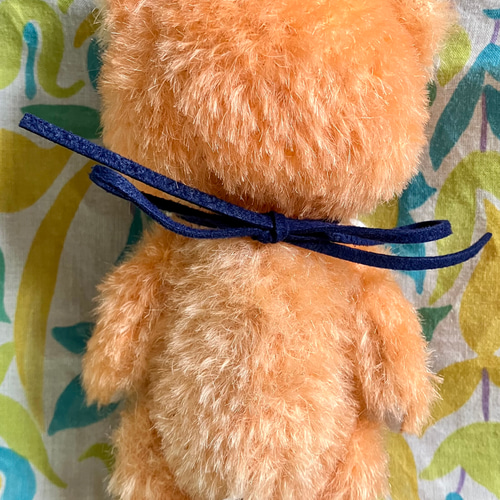 ○テディベア○オレンジ＋緑のミカンイメージ｜ぬいぐるみ｜置物｜飾り