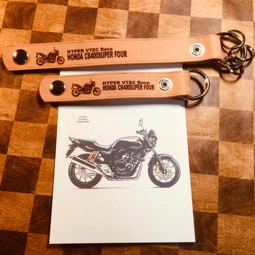 CB400SF ハイパーVTEC Revo オリジナルレザーストラップセット