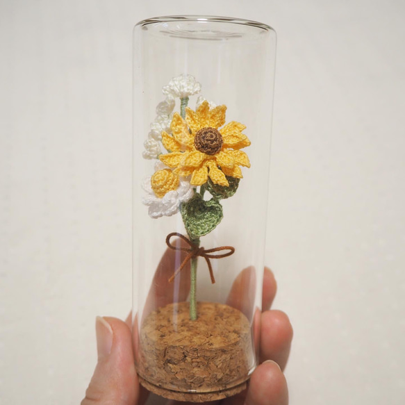 夏の花束ガラスボトルフラワー 2枚目の画像