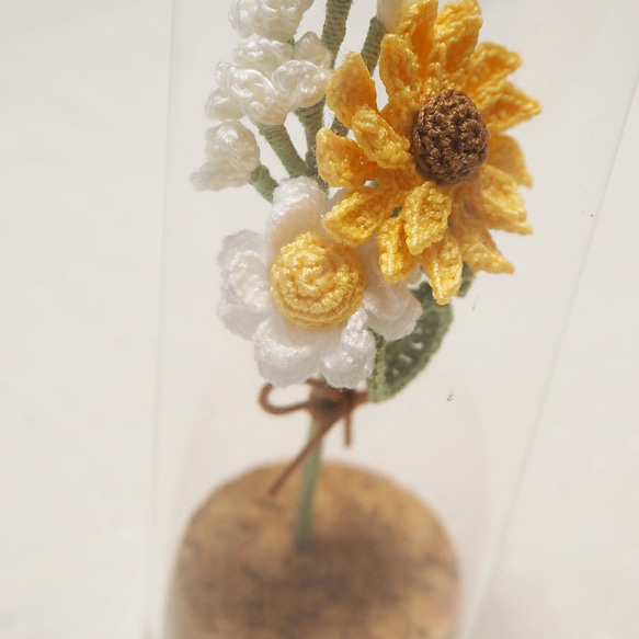 夏の花束ガラスボトルフラワー 3枚目の画像