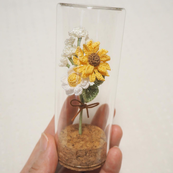 夏の花束ガラスボトルフラワー 1枚目の画像