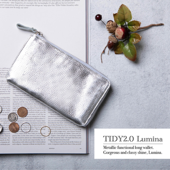 メタリックの上品な輝き 長財布 Tidy2.0 使いやすい おすすめ おしゃれ レディース メンズ HAW021-ME 4枚目の画像