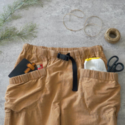 【福袋】三格紗衛衣/本色+素色營地工作褲/棕色 第18張的照片