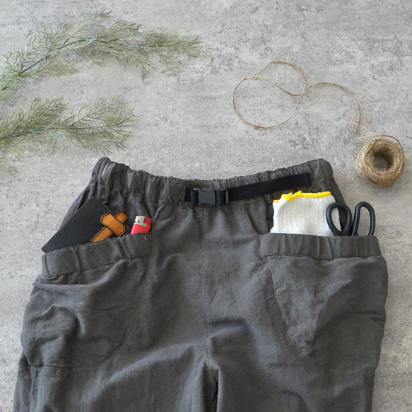 【福袋】三格紗衛衣/黑色+素色營地工作褲/灰色 第17張的照片