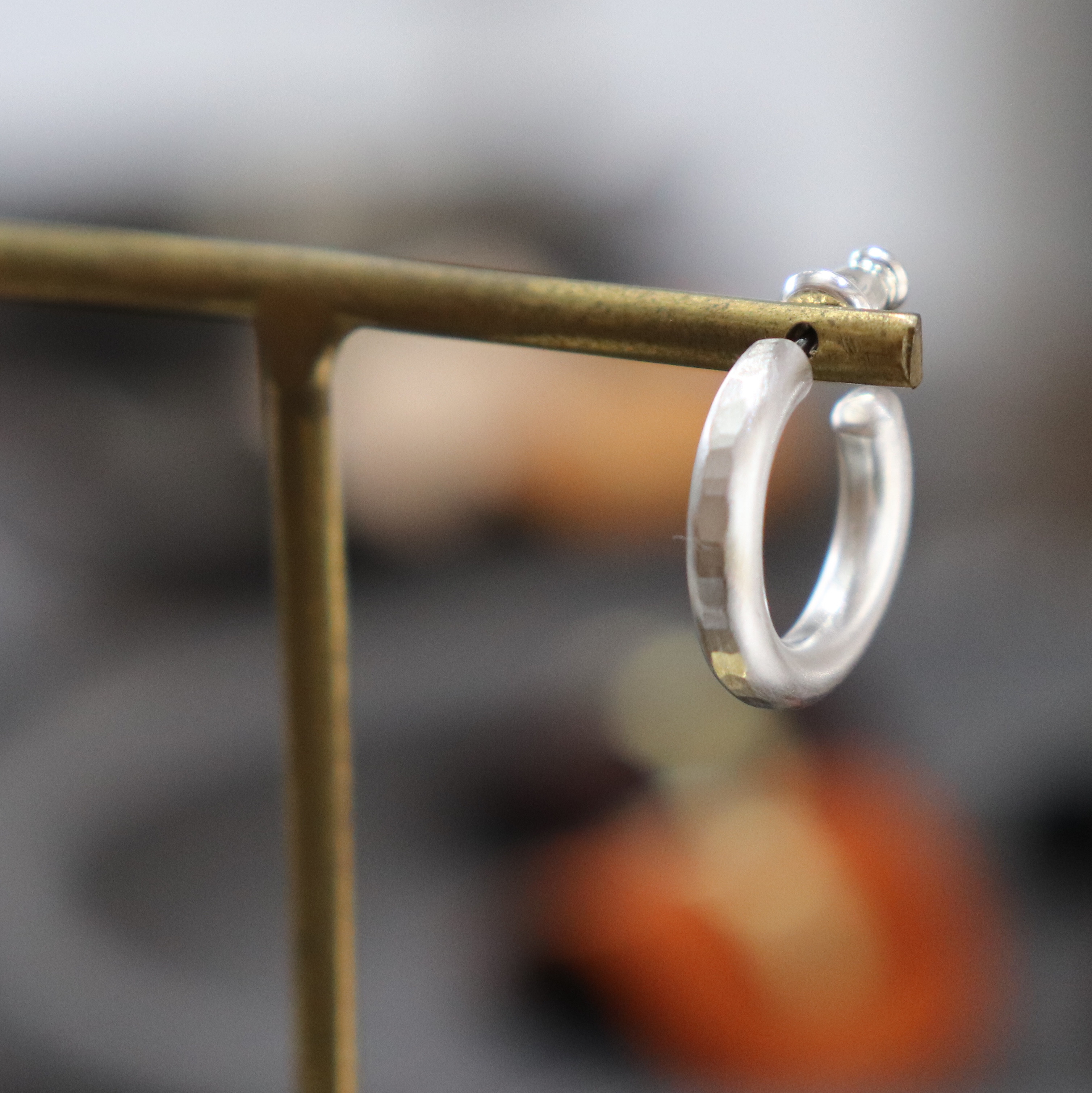 freckle.【jikan耳環 3.0S×つちめ×silver×片耳用 】フープピアス/メンズピアス/太めピアス