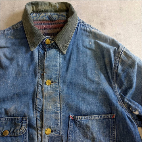 パッチワークリペア ビンテージ 50s~60s デニム カバーオール パッチワークリペア ビンテージ 50s~60s デニム カバーオール