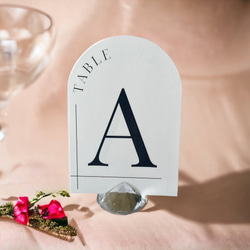 【何枚注文しても500円】結婚式 テーブルナンバー アーチ型 シンプル ネイビー 4枚目の画像