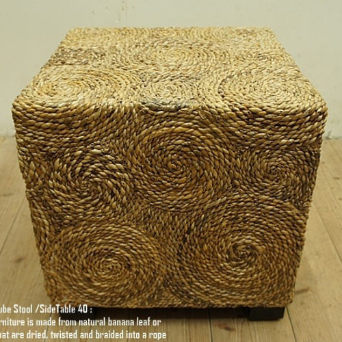 バナナリーフ キューブスツール 40 アジアン家具 アジアンリゾート