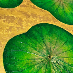 【受注1】【一点もの】オシャレでユニークな蓮の葉ハッピーアート: The beauty of lotus leaf. 10枚目の画像