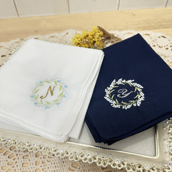 人気No.1】再再再販！ブライダルやギフトに＊刺繍ハンカチ ブライダル
