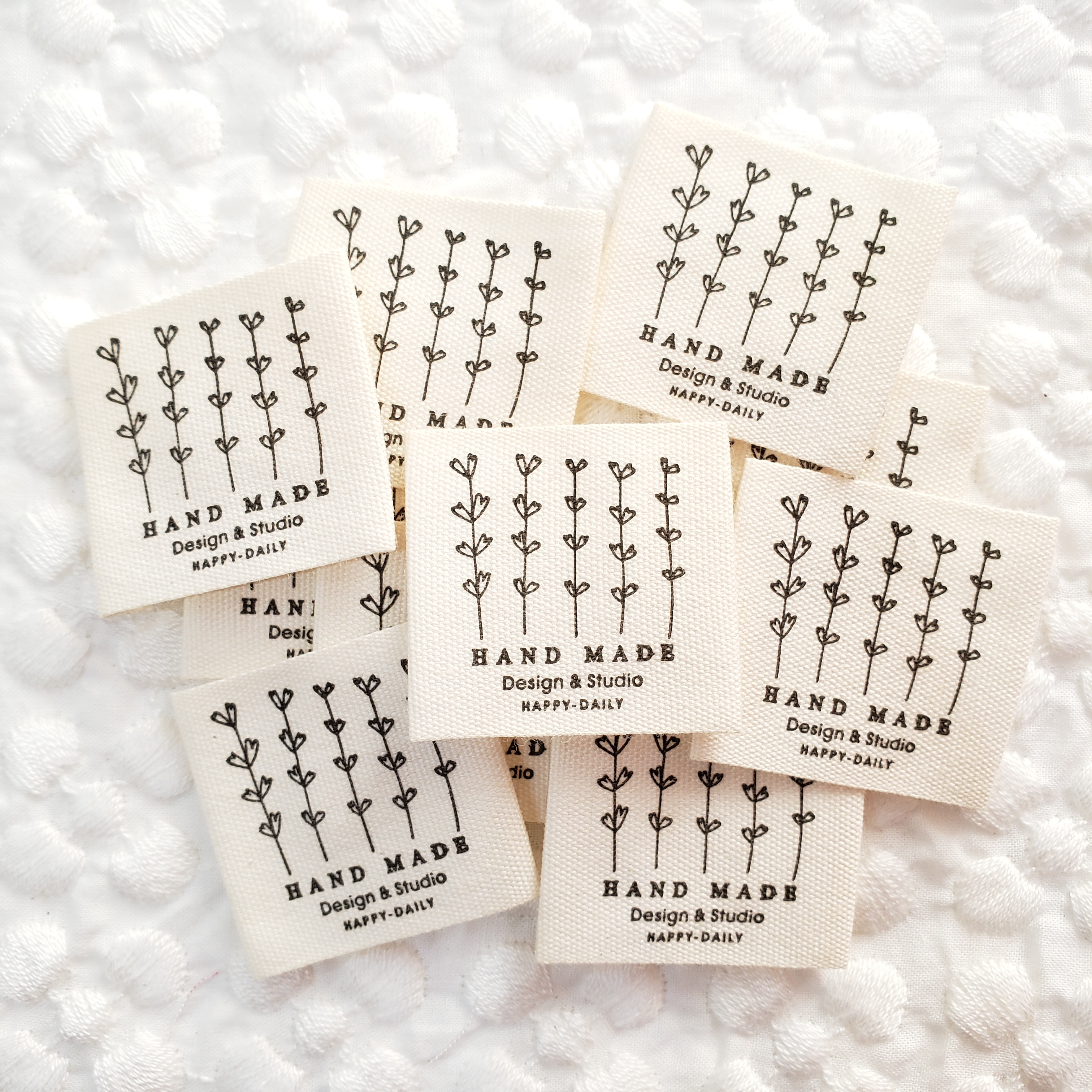 No.534 リクエストタグ ハートタグ 染色タグ ハンドメイド