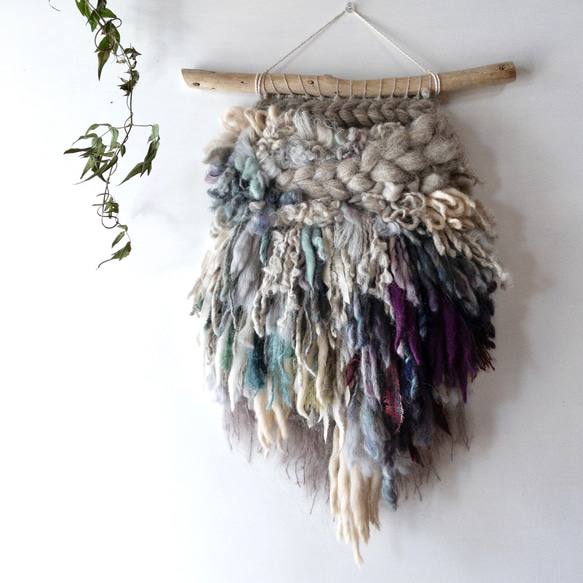 12月限定SALE! 【一点もの】流木 ウィービング タペストリー 『木霊』 一点もの】流木 ウィービング タペストリー 『木霊の宿る樹, e