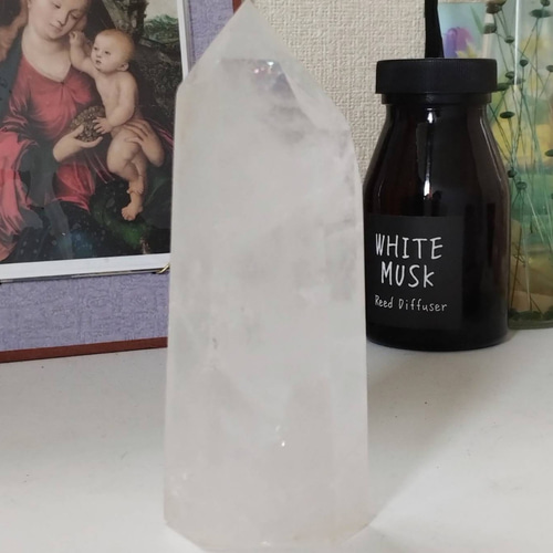 送料無料】水晶柱 水晶ポイント 345.7g その他置物 Gemstone忍