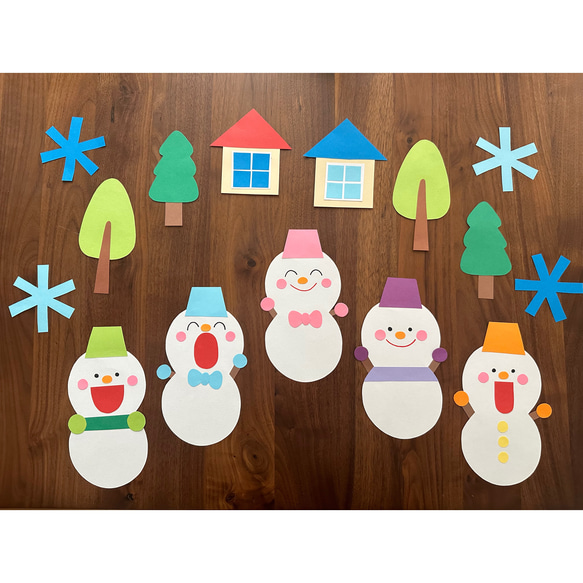 壁面飾り　 雪だるまさん 壁面飾り 雪だるまさんとおそろい♪の通販 by suzune's shop｜ラクマ