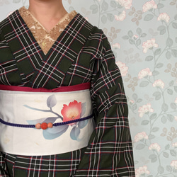 トラッドなタータンチェック木綿着物 着物 花鹿 kajika 通販