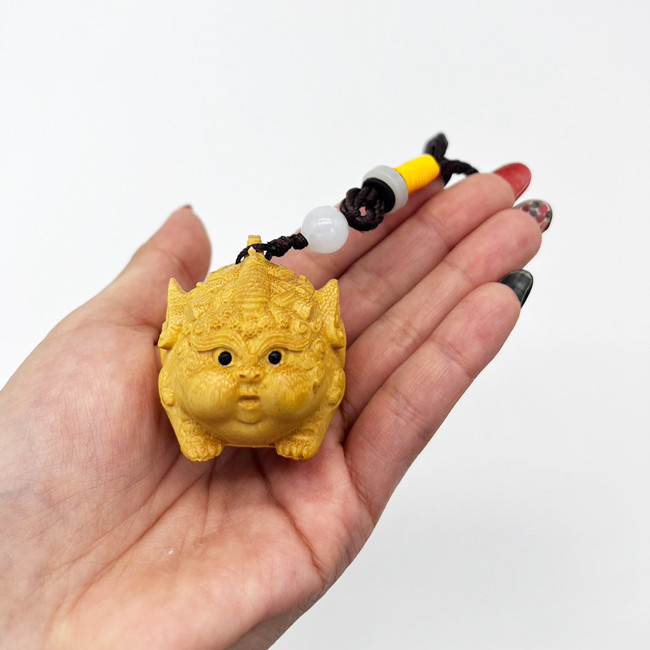週末限定ンセール 魅力UP☆財宝を蓄えるベビー貔貅(ひきゅう)オルゴナイトのストラップ② スマホアクセサリー