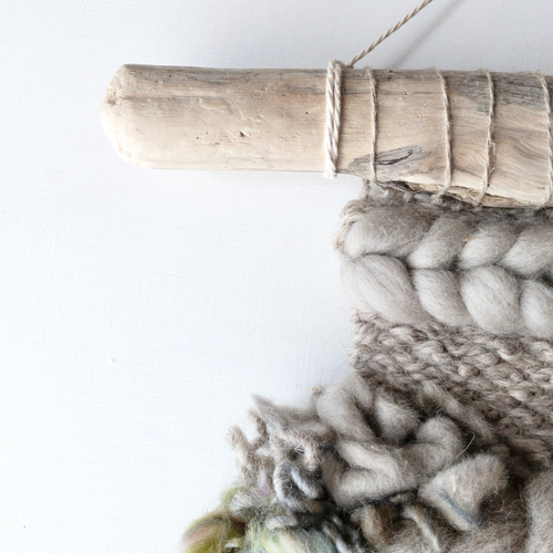 一点もの】流木 ウィービングタペストリー 『木霊の宿る樹, d