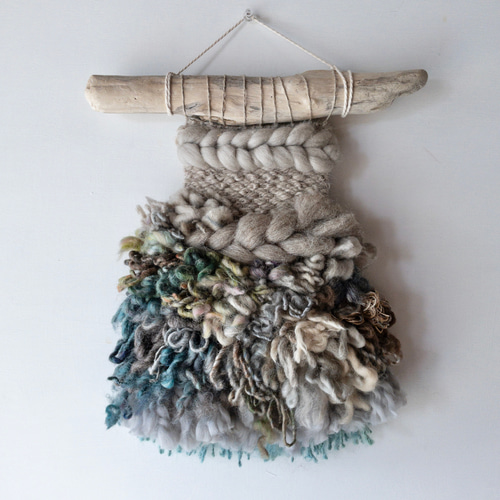 一点もの】流木 ウィービングタペストリー 『木霊の宿る樹, d