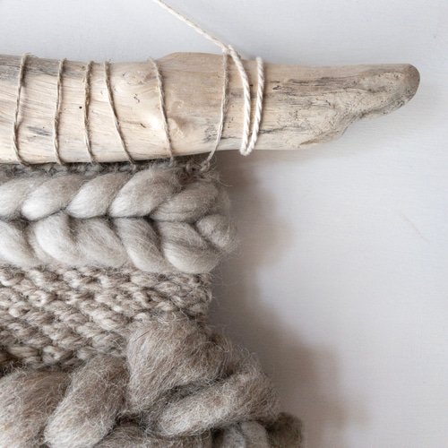 一点もの】流木 ウィービングタペストリー 『木霊の宿る樹, d