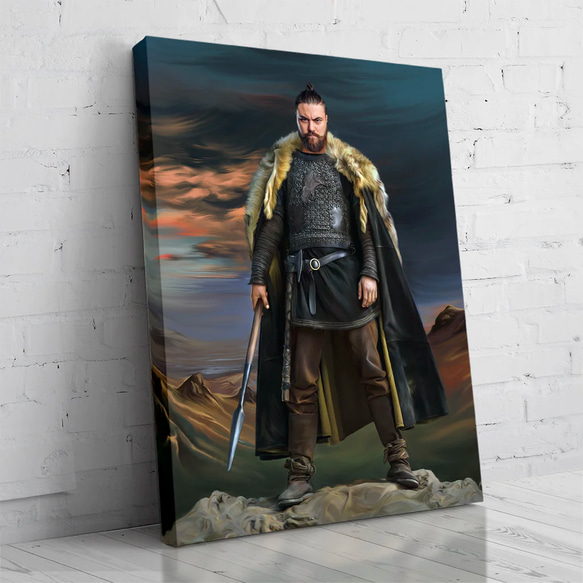 【オーダーメイド】写真からカスタムロイヤルキング天皇皇帝油絵スタイルの肖像画一点物 似顔絵 イラスト彼氏夫の贈り物誕生日 100%