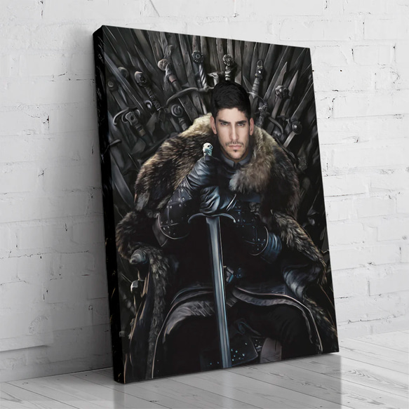 【オーダーメイド】写真からカスタムロイヤルキング天皇皇帝油絵スタイルの肖像画一点物 似顔絵 イラスト彼氏夫の贈り物誕生日 100%