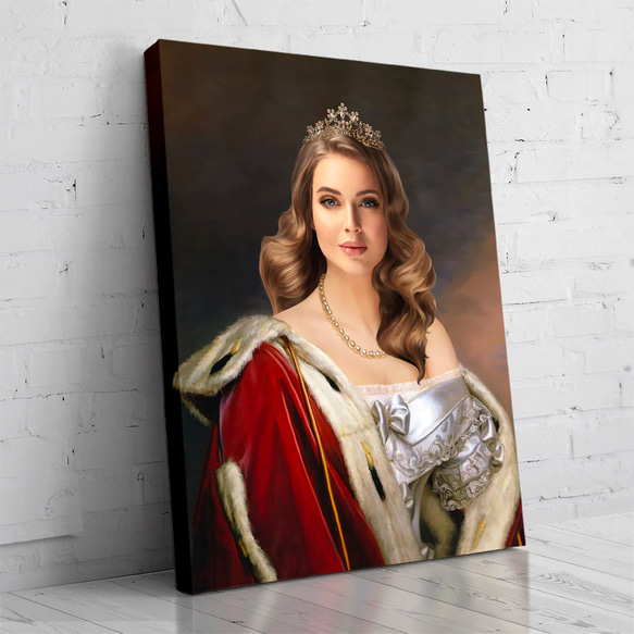 【オーダーメイド】写真からカスタムロイヤルキング天皇皇帝油絵スタイルの肖像画一点物 似顔絵 イラスト彼氏夫の贈り物誕生日 100%