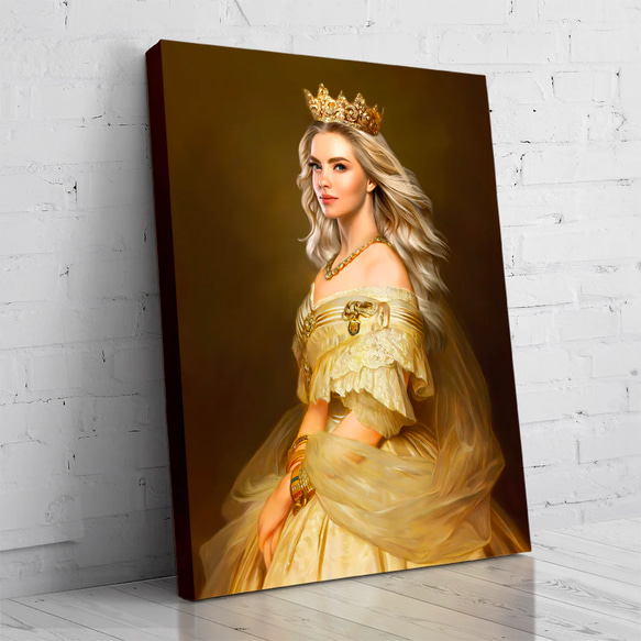 【オーダーメイド】写真からカスタムロイヤルキング天皇皇帝油絵スタイルの肖像画一点物 似顔絵 イラスト彼氏夫の贈り物誕生日 100%