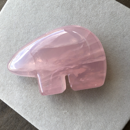 モザンビーク産☆ローズクォーツベアー☆瀧川神社にて浄化☆155g☆80