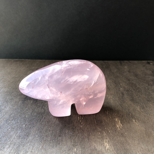 モザンビーク産☆ローズクォーツベアー☆瀧川神社にて浄化☆155g☆80