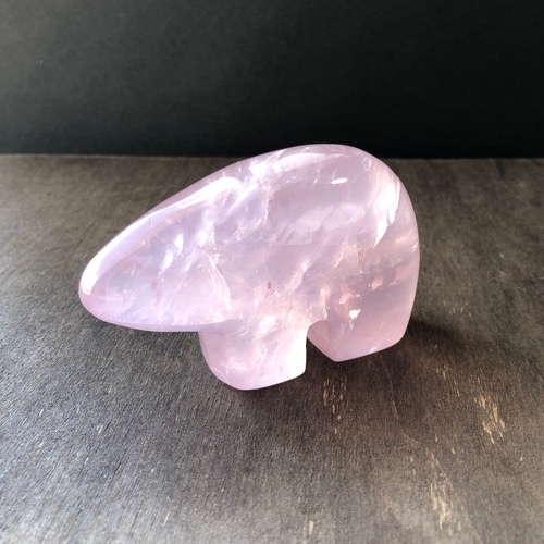 専用です♡新作♡宝石質ローズクオーツ♡ 、モザンビーク産ローズクオーツ モザンビーク産☆ローズクォーツベアー☆瀧川神社にて浄化☆155g☆80
