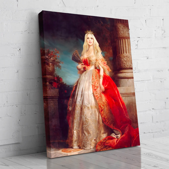 【オーダーメイド】写真からカスタムロイヤルキング天皇皇帝油絵スタイルの肖像画一点物 似顔絵 イラスト彼氏夫の贈り物誕生日 100%