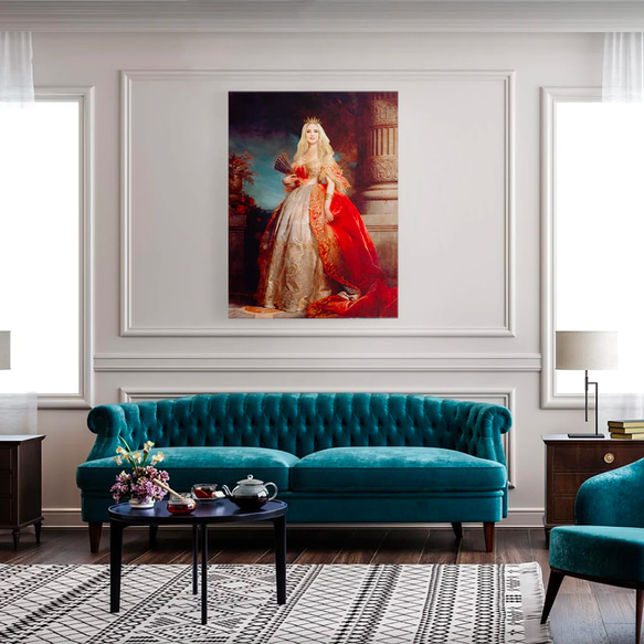 【オーダーメイド】写真からカスタムロイヤルキング天皇皇帝油絵スタイルの肖像画一点物 似顔絵 イラスト彼氏夫の贈り物誕生日 100%