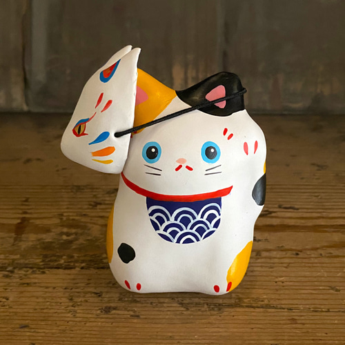 招き猫☆三毛猫さん 招き猫 三毛猫・縁起物 / 京都の人形・こけし・和雑貨通販│木村